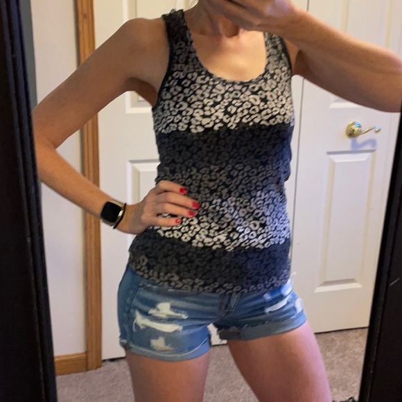4/$24🦩 OP cheetah print Racerback tank top size juniors medium shades of grey - Picture 5 of 5